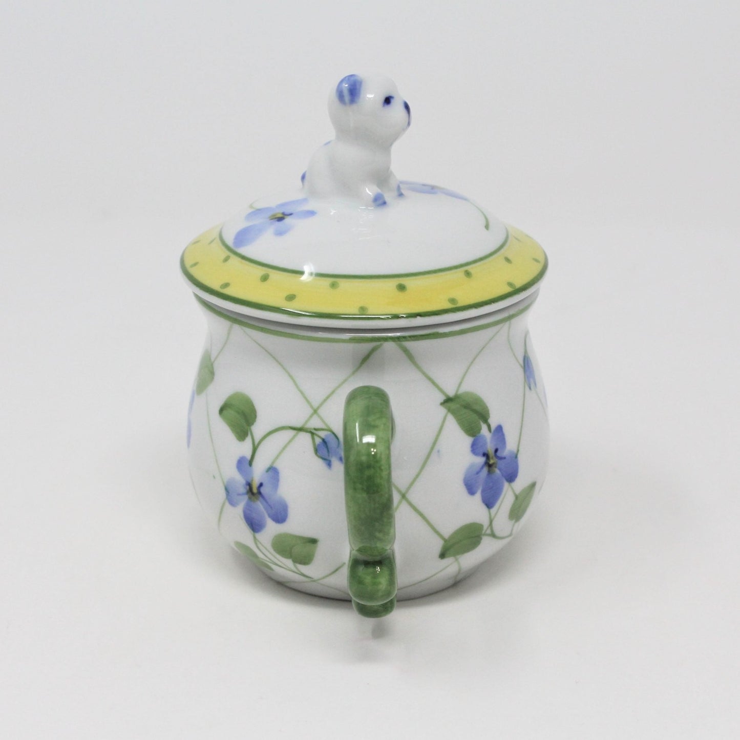 Candle Holder, Sadek, Tealight Mini Teapot, Trellis & Dog, Porcelain 2004