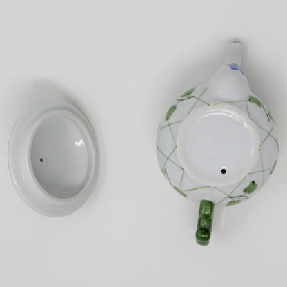 Candle Holder, Sadek, Tealight Mini Teapot, Trellis & Dog, Porcelain 2004