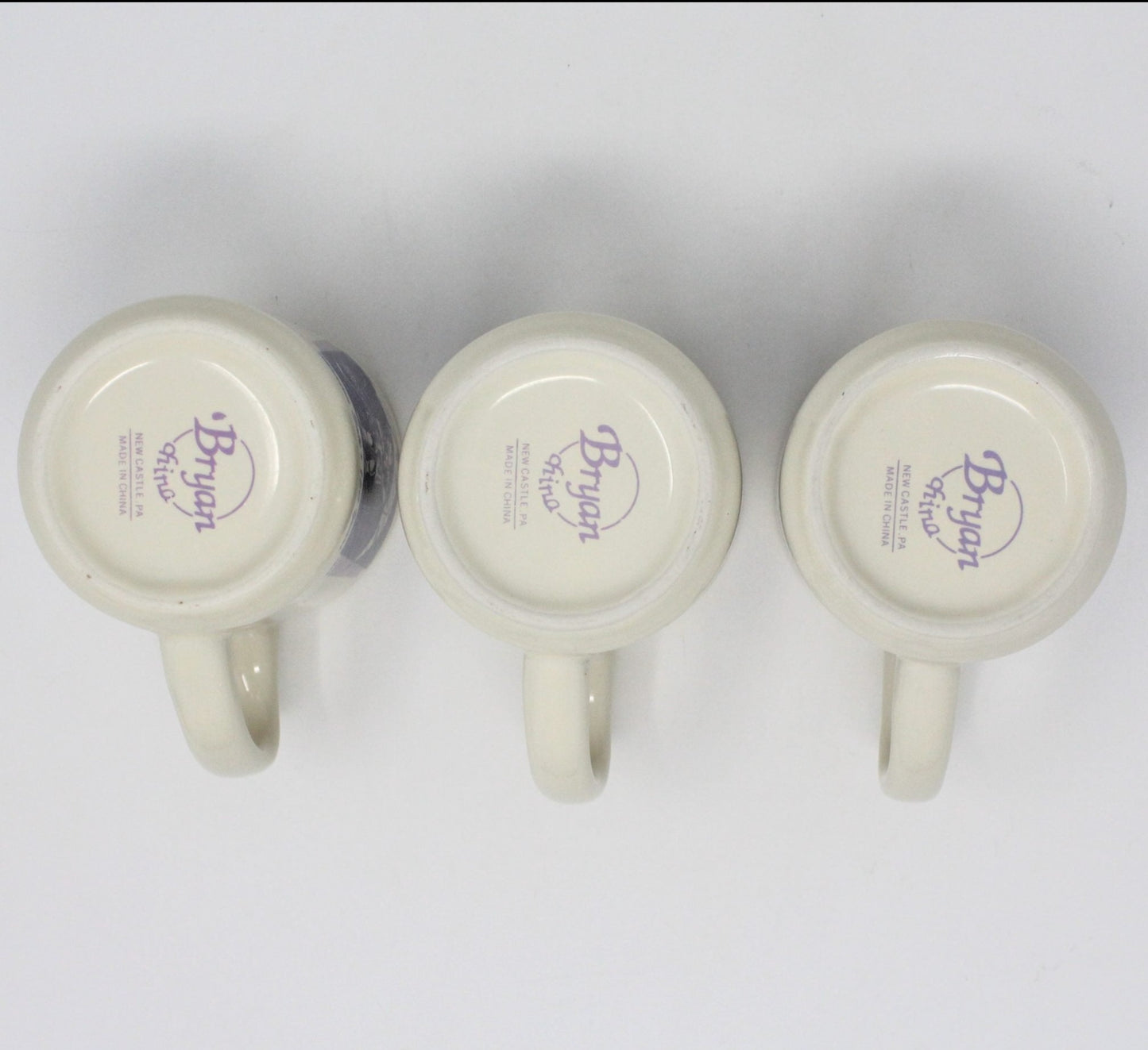 Mugs, Morton Salt Girls, Bryans China, Set of 3, Vintage