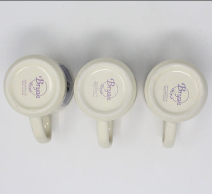 Mugs, Morton Salt Girls, Bryans China, Set of 3, Vintage