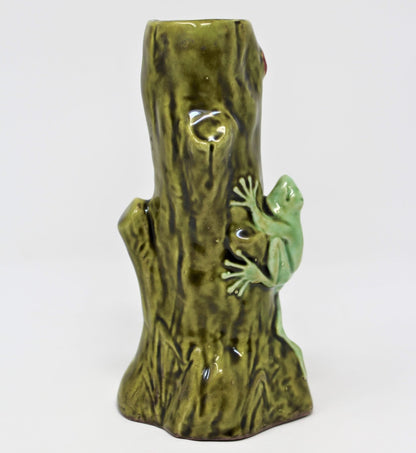 Bud Vase, Czech Majolica, Frog and Bug, Hand Painted Pottery, Vintage, RARE, SOLD