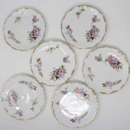 Bread & Butter Plates, Royal Bavarian PMB, Germany, Set of 6, Antique