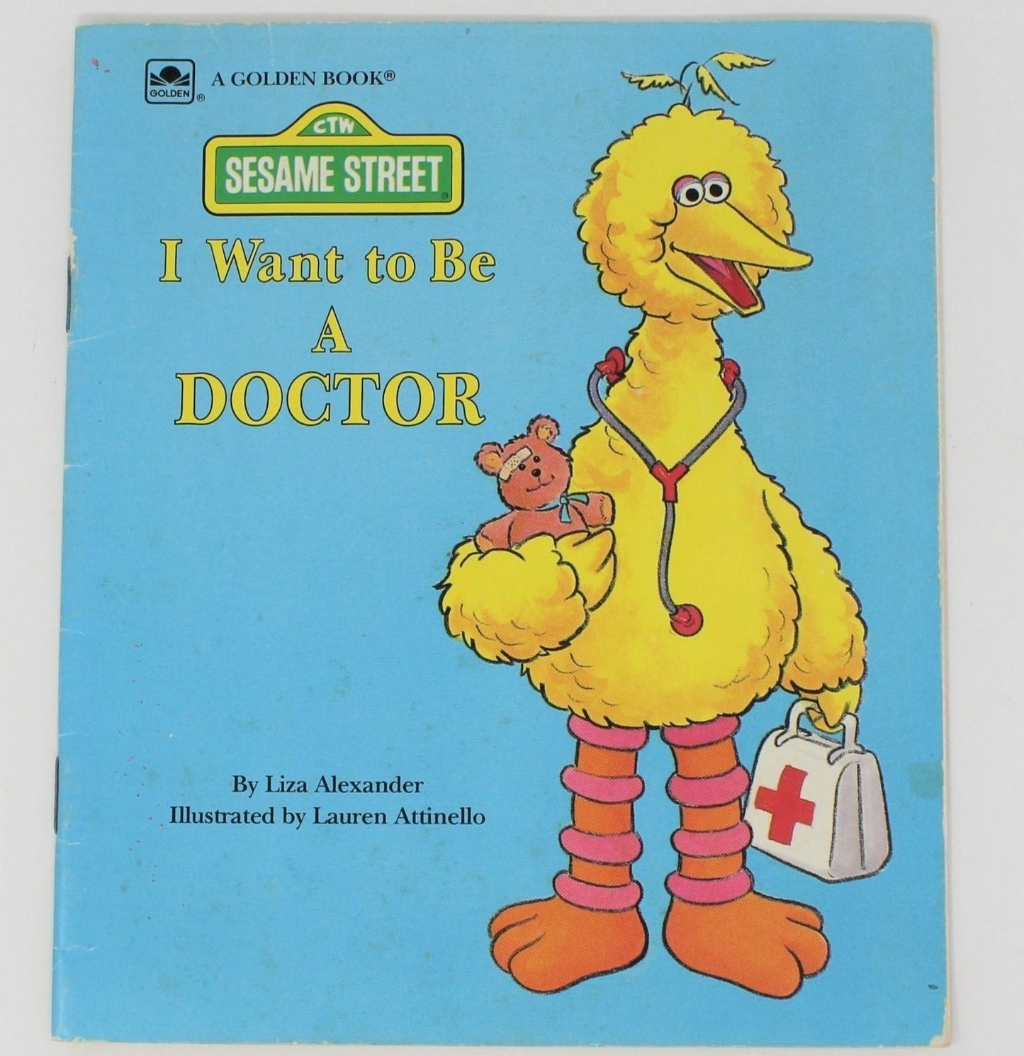 Children's Book, Sesame Street, I want to be a Doctor, Softcover, Vintage 1991
