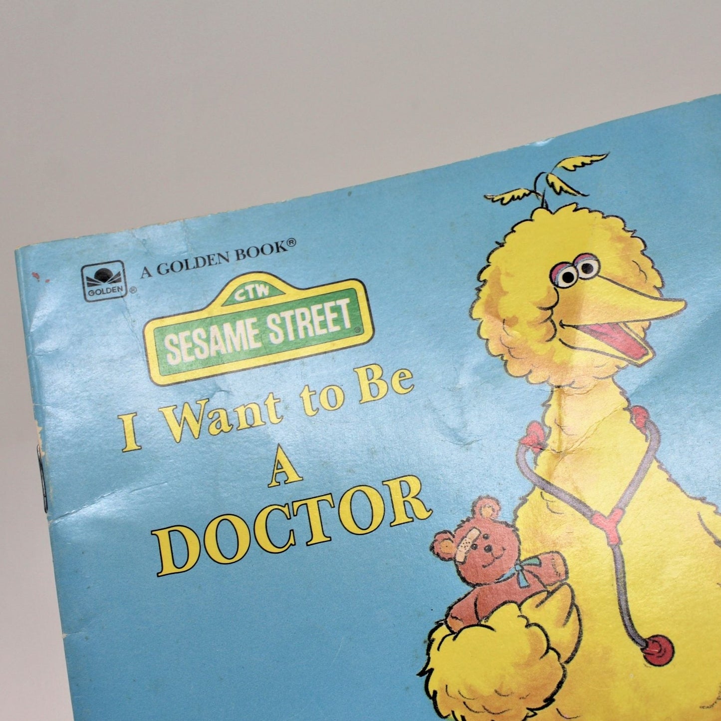 Children's Book, Sesame Street, I want to be a Doctor, Softcover, Vintage 1991