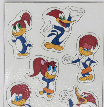 Magnets, Woody Woodpecker Sheet of 6, Universal Studios, 1990 NOS