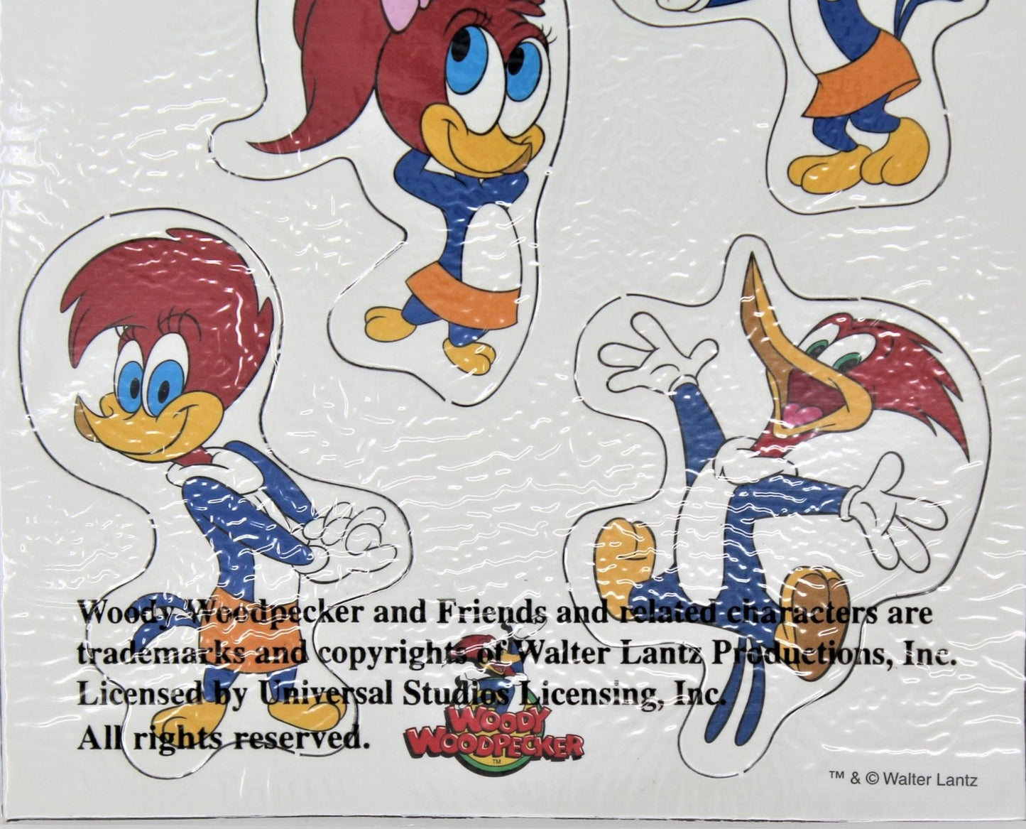 Magnets, Woody Woodpecker Sheet of 6 Magnets, Universal Studios, 1990 NOS