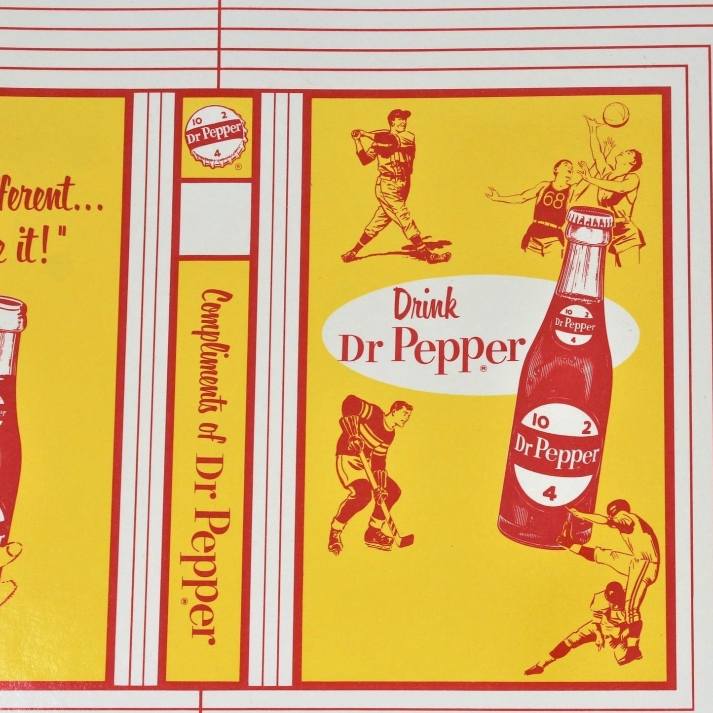 Book Cover, Dr. Pepper Advertisement, 1950's NOS, Vintage