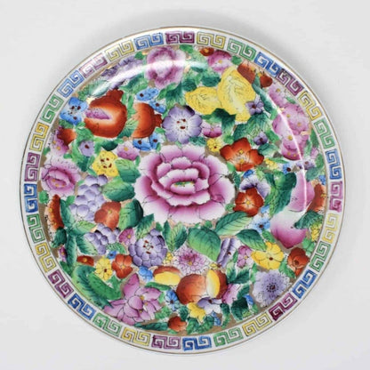 Decorative Plate, Oriental/Asian, Millefleur, Multi-Color, Vintage