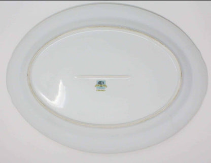 Serving Platter, Hira Fine China, Bamboo Tah-Kay, Vintage Japan 16"