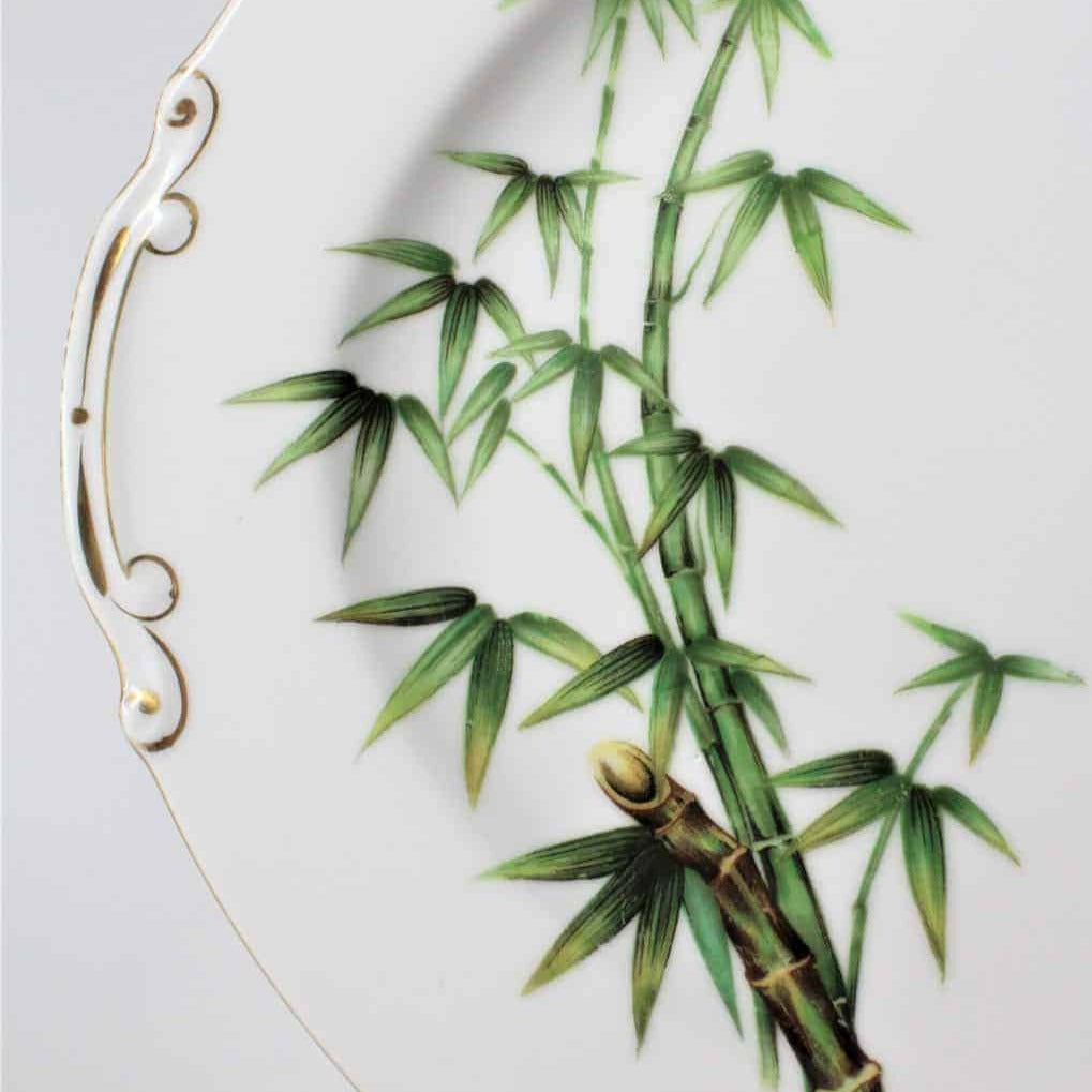 Serving Platter, Hira Fine China, Bamboo Tah-Kay, Vintage Japan 16"