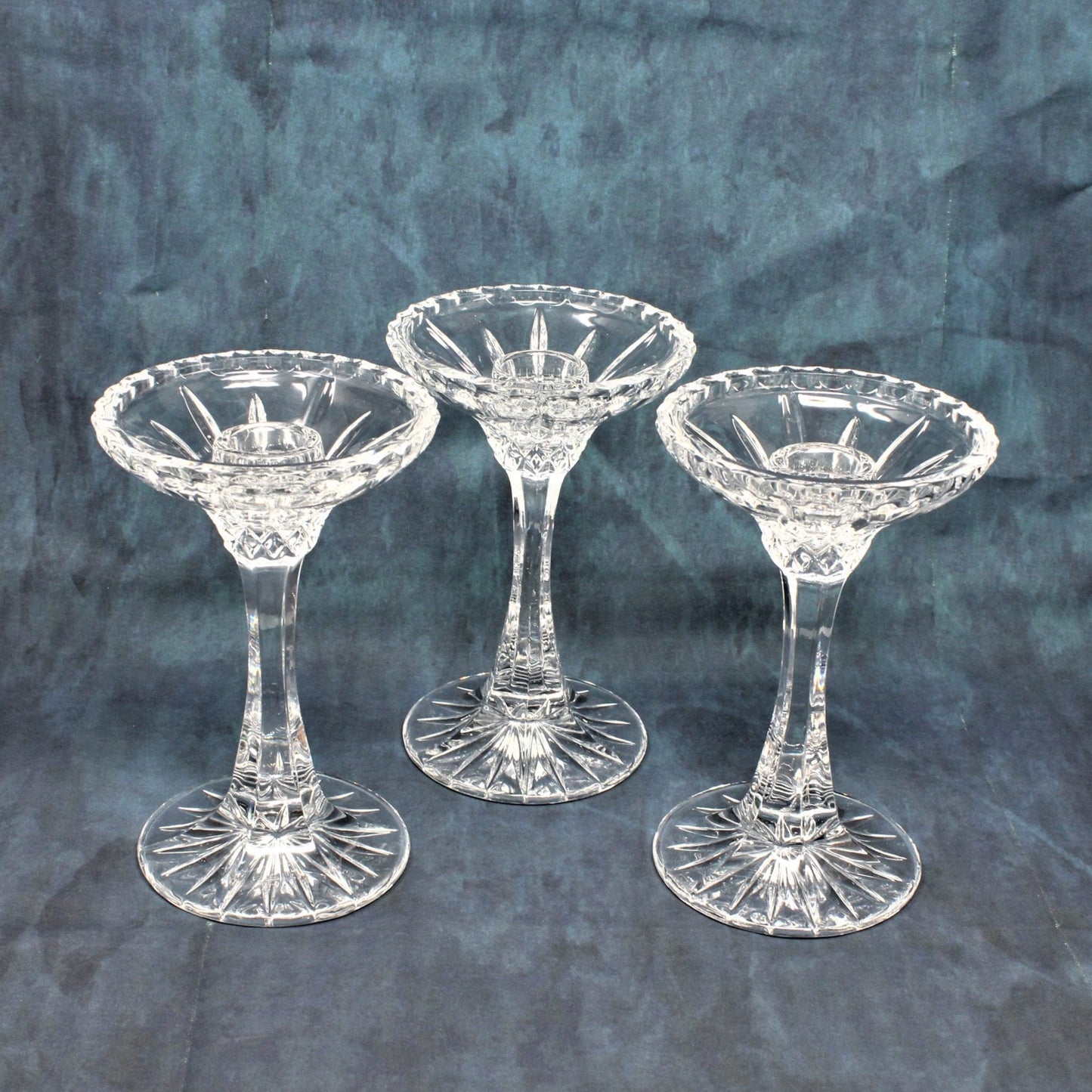Candle Holders, Nachtmann Bleikristal, Crystal, Set of 3, Vintage, SOLD
