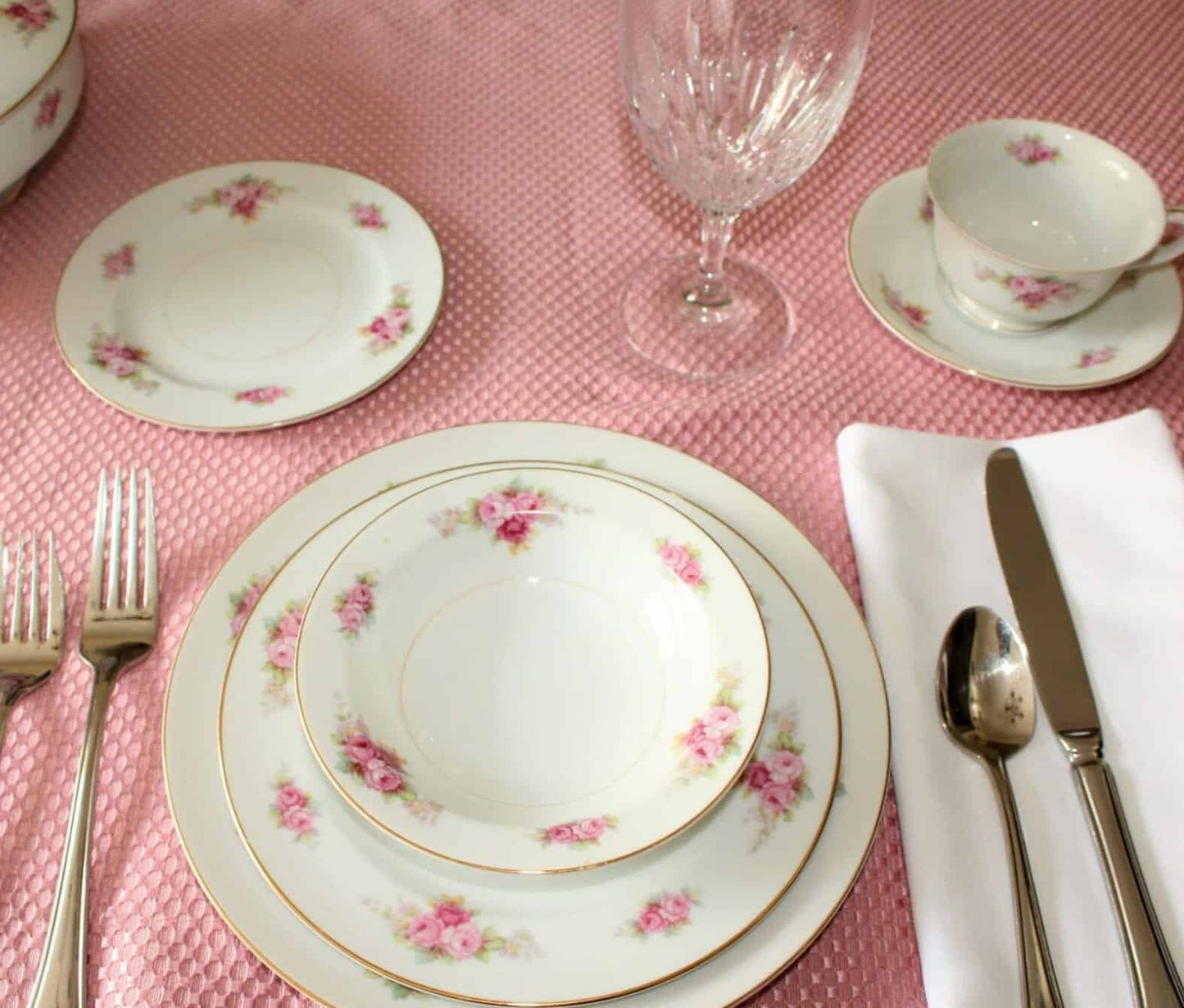 Luncheon Plate, RC Royal Crockery, Noritake, Bone China, Vintage