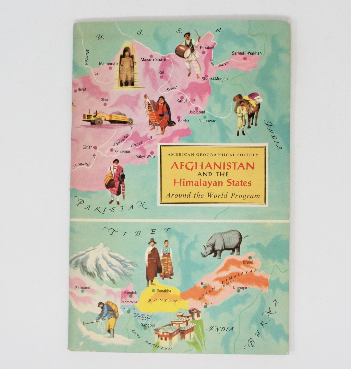 Travel Book, Geographical Society Around the World, Afghanistan & Himalayan States, 1960