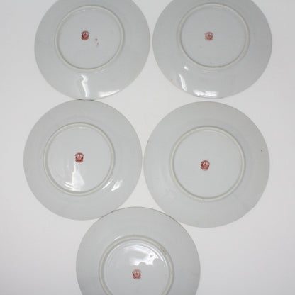 Dessert / Salad Plates, Noritake Chikaramachi Oriental, Hand Painted, Set of 5, Vintage