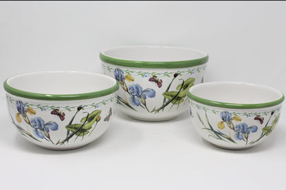 Mixing Bowl Set, Studio Nova, Garden Bloom, Set of 3, 1999, SOLD