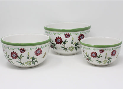 Mixing Bowl Set, Studio Nova, Garden Bloom, Set of 3, 1999, SOLD