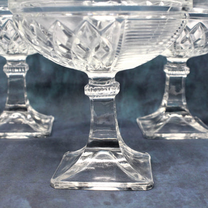 Champagne Coupe, Saben Glass, Contessa, Art Deco, Set of 6 Vintage