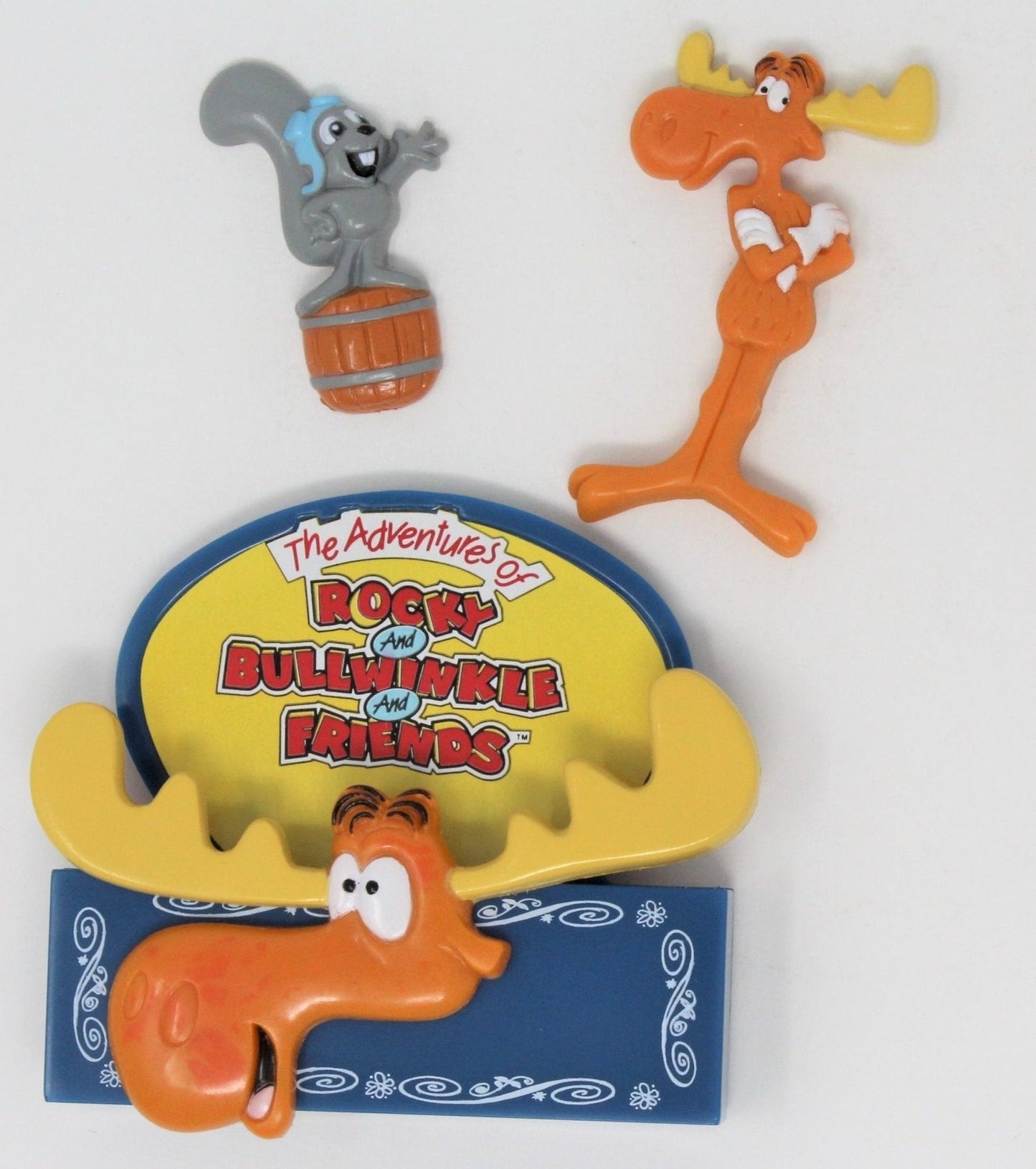 Magnets, Rocky and Bullwinkle Magnets, NOS, in Box, 3 Pc Set, Vintage
