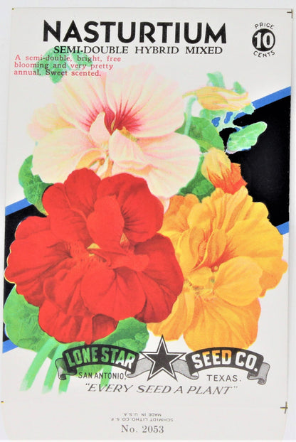 Seed Packets, Rustic Display Wood Frame, 4 Packets incl., Vintage
