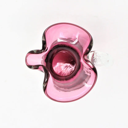 Pitcher, Pilgrim Art Glass, Cranberry/ Amethyst Hand Blown, Vintage USA