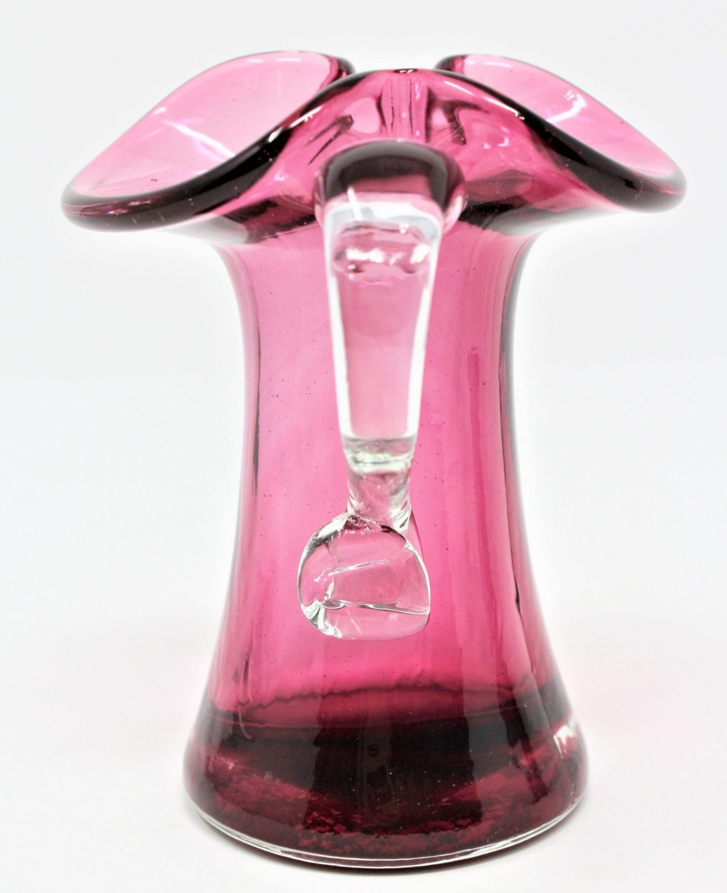 Pitcher, Pilgrim Art Glass, Cranberry/ Amethyst Hand Blown, Vintage USA