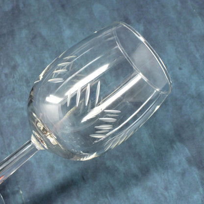 Water Goblets, Javit Badash, Rain, Set of 7, Hand Cut Crystal, Vintage, SOLD