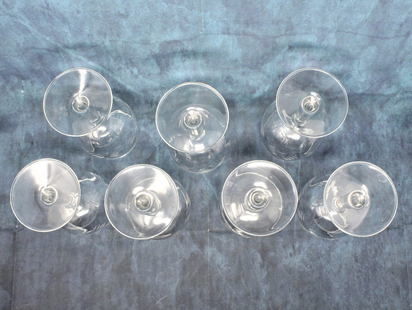 Water Goblets, Javit Badash, Rain, Set of 7, Hand Cut Crystal, Vintage, SOLD