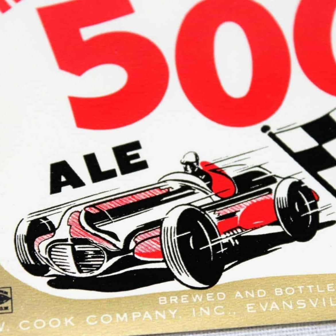 Beer Label, Cook's 500 Ale, Original Circa 1950's NOS