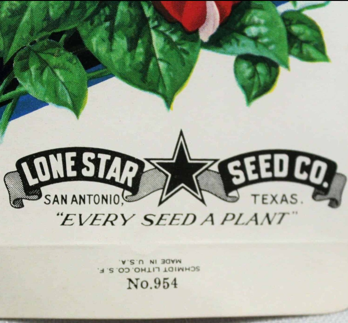 Seed Packets, Lone Star Seed Co, Scarlet Runner, NOS, Vintage