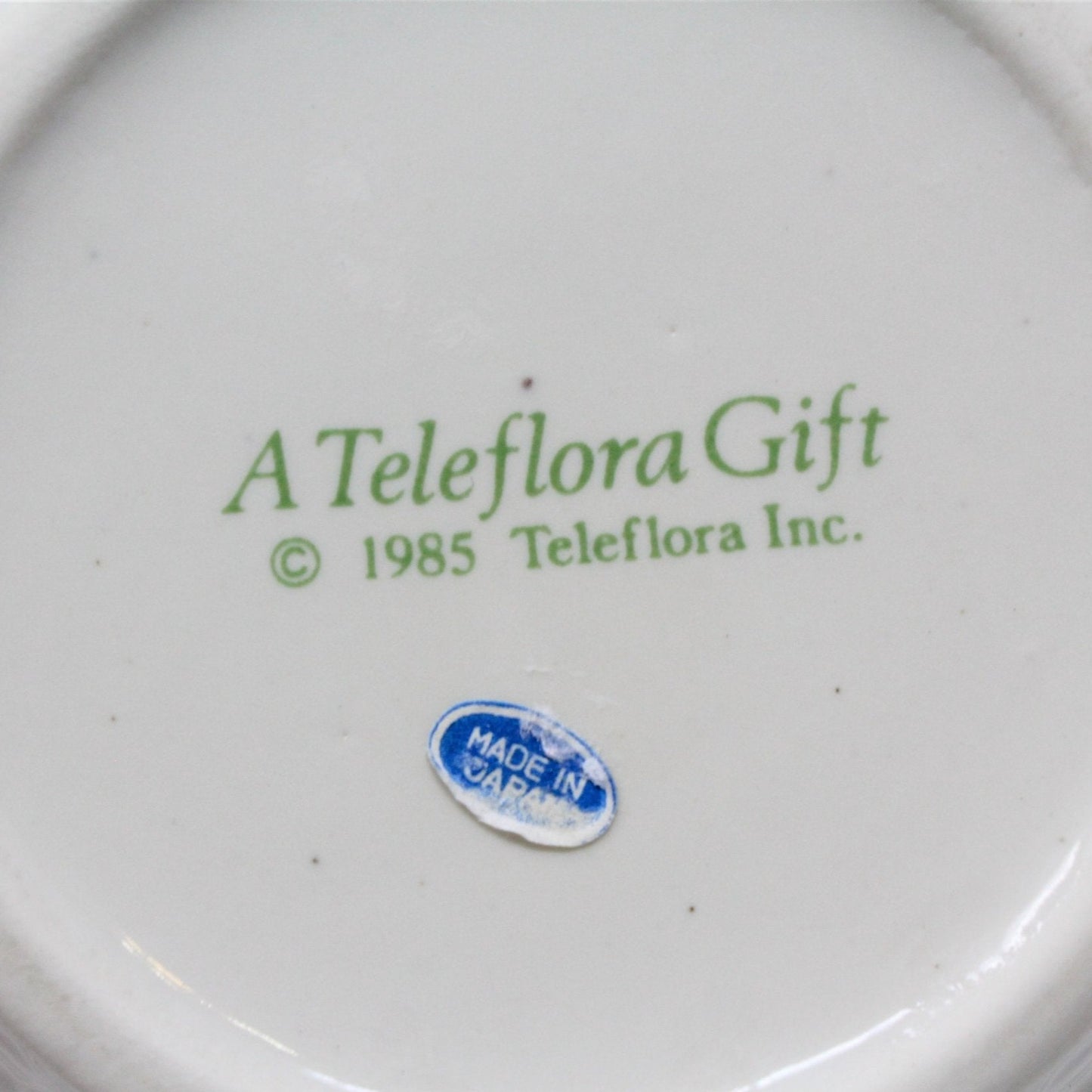 Teapot, Teleflora, Basketweave & Pink Flowers, Japan, Vintage