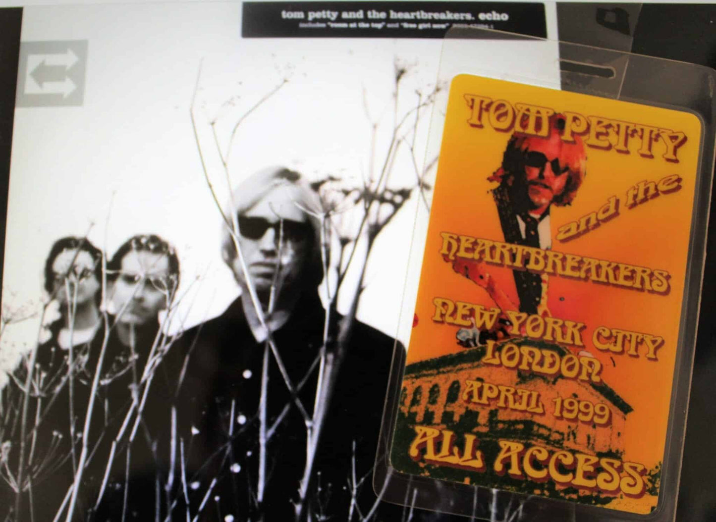 Backstage Pass, Tom Petty and the Heartbreakers, Echo Concert Tour, 1999, Laminated