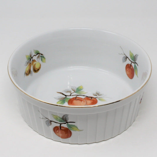 Soufflé Dish, Sadek, Fruit Pattern, Vintage
