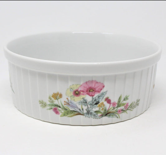 Casserole, Souffle Dish, Heritage Floral Ovenware, Japan, Vintage