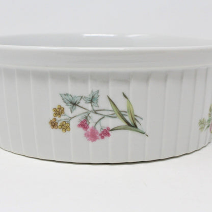 Casserole, Souffle Dish, Heritage Floral Ovenware, Japan, Vintage
