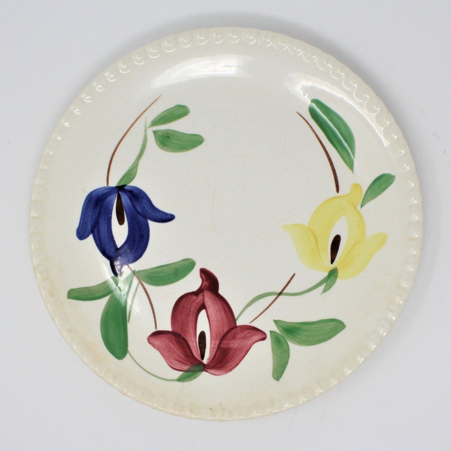 Luncheon Plate, Blue Ridge Southern Pottery, Carnival, Ceramic Vintage