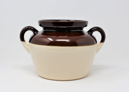 Crock / Bean Pot, McCoy Pottery Brown Tan #342 No Lid, 3 Qt, Vintage, SOLD