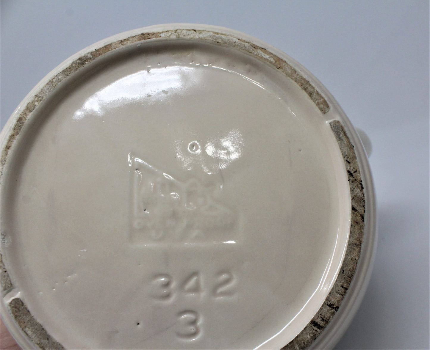 Crock / Bean Pot, McCoy Pottery Brown Tan #342 No Lid, 3 Qt, Vintage