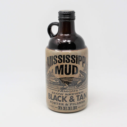 Bottle, Mississippi Mud Black & Tan Beer, Brown Glass, Original Cap