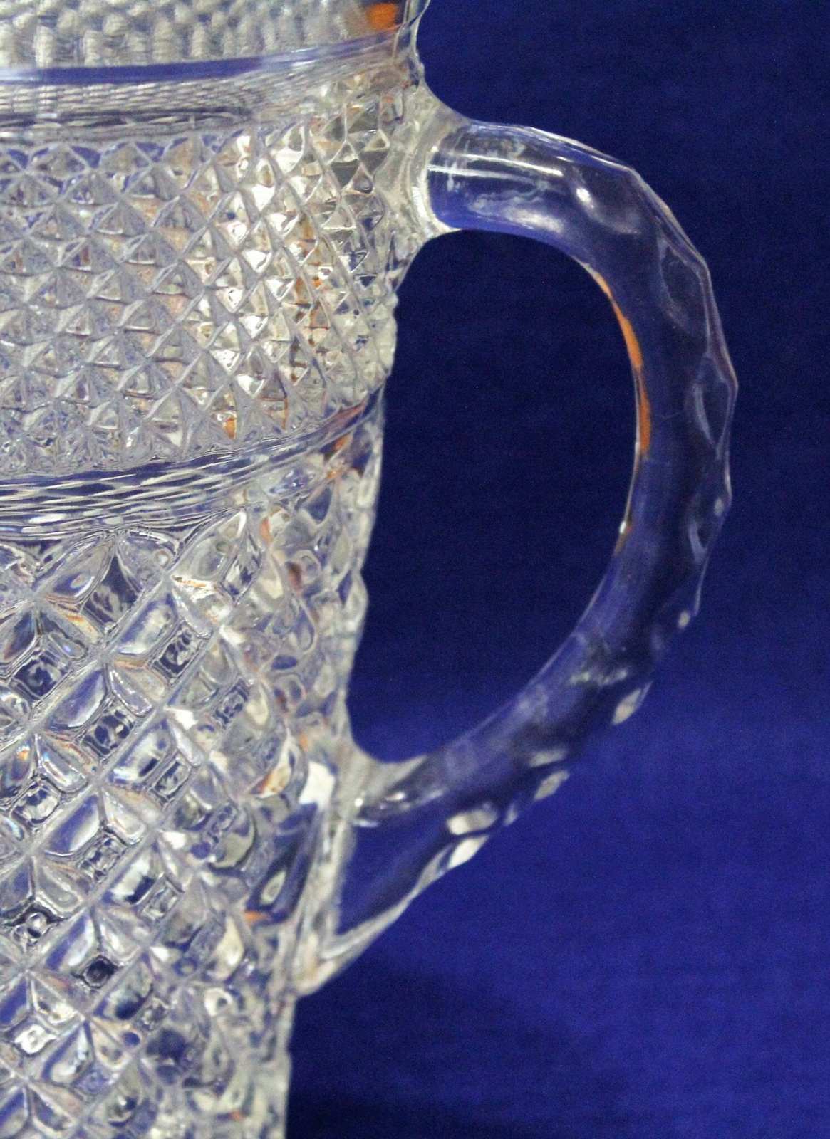 Vintage Anchor Hocking Oyster & Pearls 4.5 Small Clear Glass Pitcher