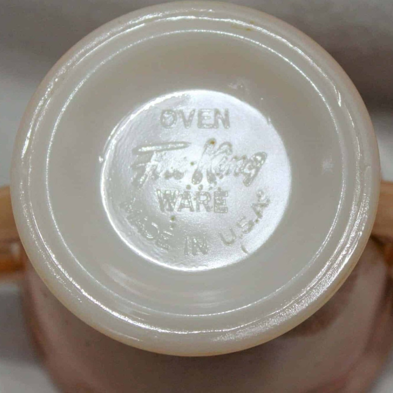 Creamer & Open Sugar, Anchor Hocking Fire King, Laurel Peach Lusterware Jadeite, Vintage