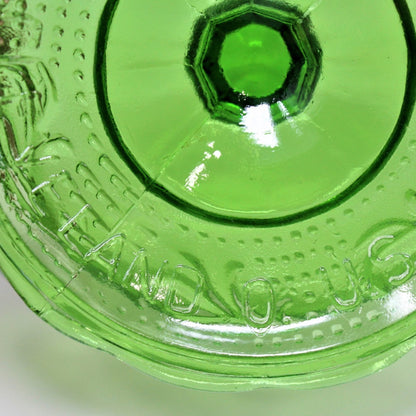 Compote, E O Brody Emerald Green Glass, Candy Dish, Pedestal Bowl, Vintage
