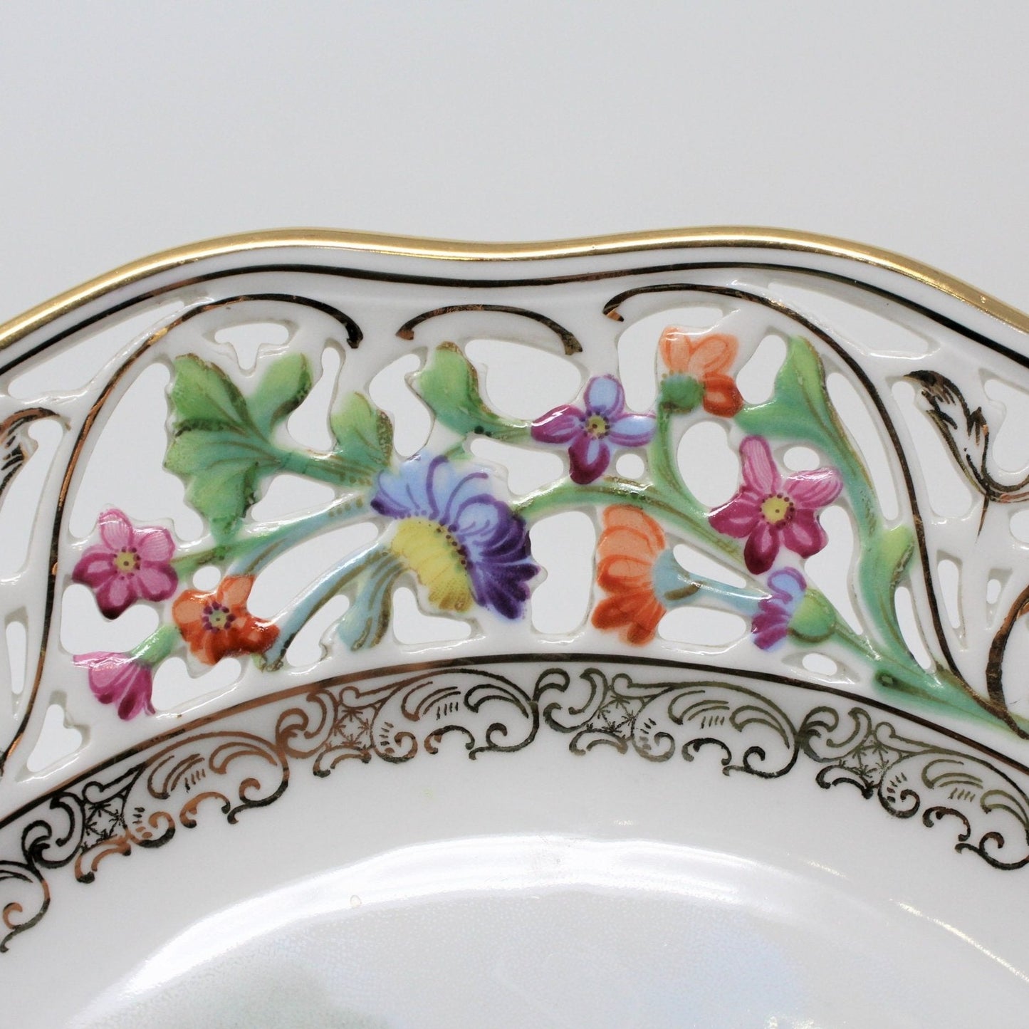 Decorative Plate, Schumann Arzberg, Shephard and Hunter, Reticulated, Germany, Vintage