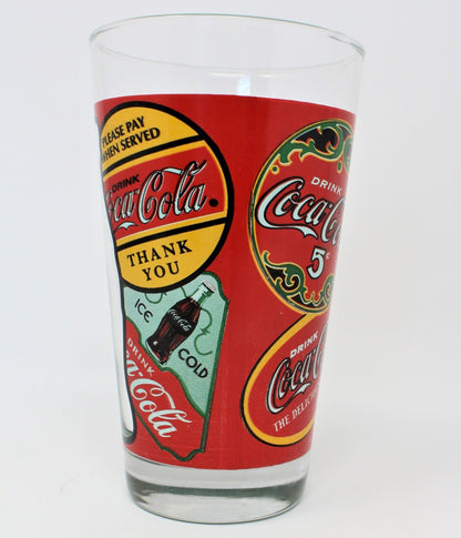 Coca Cola Collectible Glass, Drink Coca Cola Advertisement, Vintage, SOLD