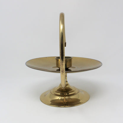 Candle Holder / Chamberstick, Taper, Baldwin, Forged Brass, Vintage