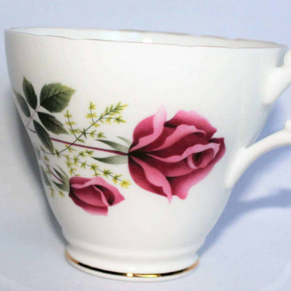 Teacup and Saucer, Royal Ascot, Pink Roses, Bone China, Vintage