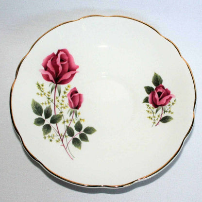 Teacup and Saucer, Royal Ascot, Pink Roses, Bone China, Vintage