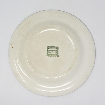 Dinner Plate, Royal China, Colonial Homestead, Gray, Vintage