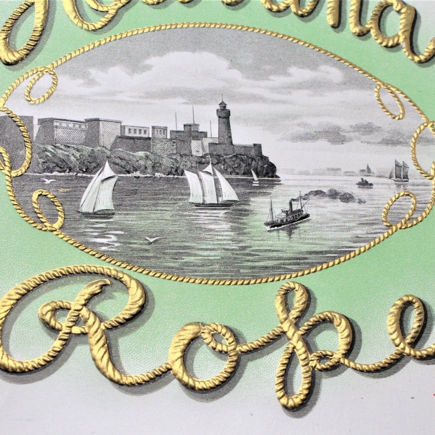 Cigar Box Label, Havana Rope, Original Lithograph, Rare, Antique NOS