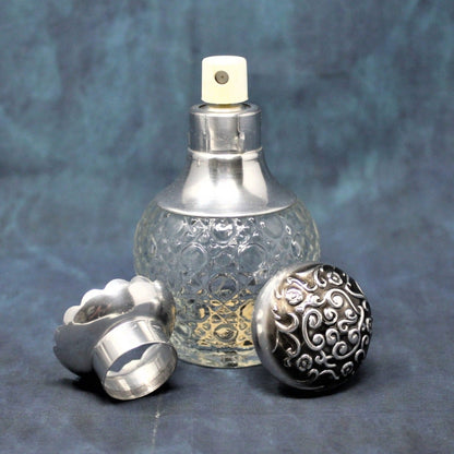 Perfume Bottle, Avon, Hana Gasa Spray Glass & Metal Top, Vintage