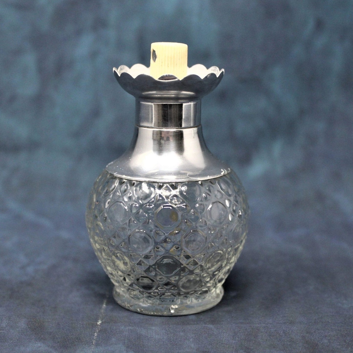 Perfume Bottle, Avon, Hana Gasa Spray Glass & Metal Top, Vintage